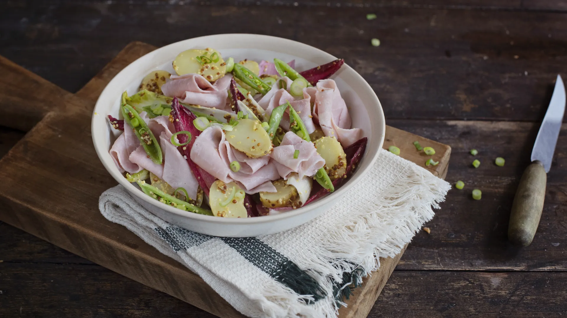 Ham With Mustard And Potato Salad